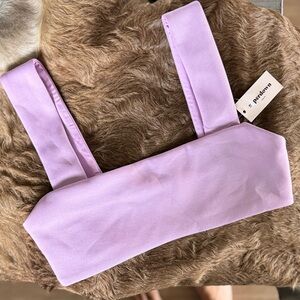 Superdown x REVOLVE Purple Bandeau Bikini Top Size S NWT